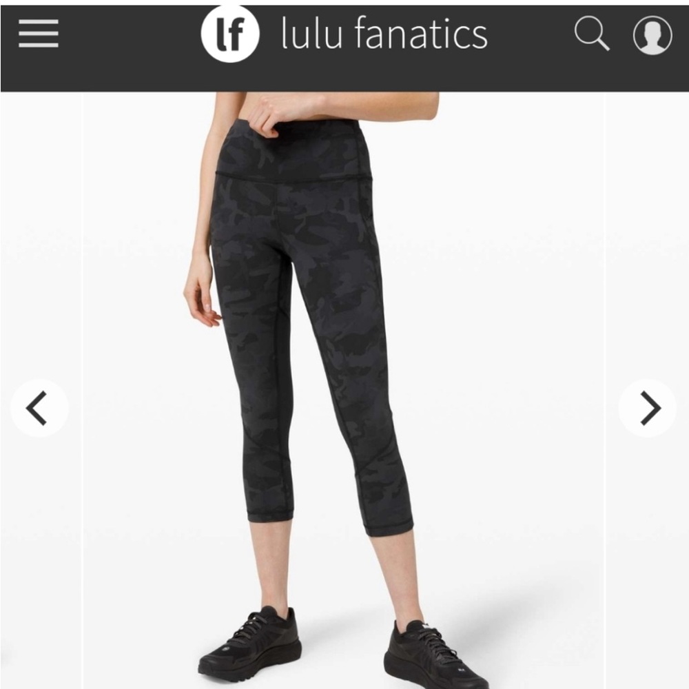LULULEMON Camo Pace Rival Crop Leggings